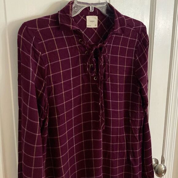 🔥3/$20🔥 Harper long sleeve tie front blouse size S - Picture 5 of 11